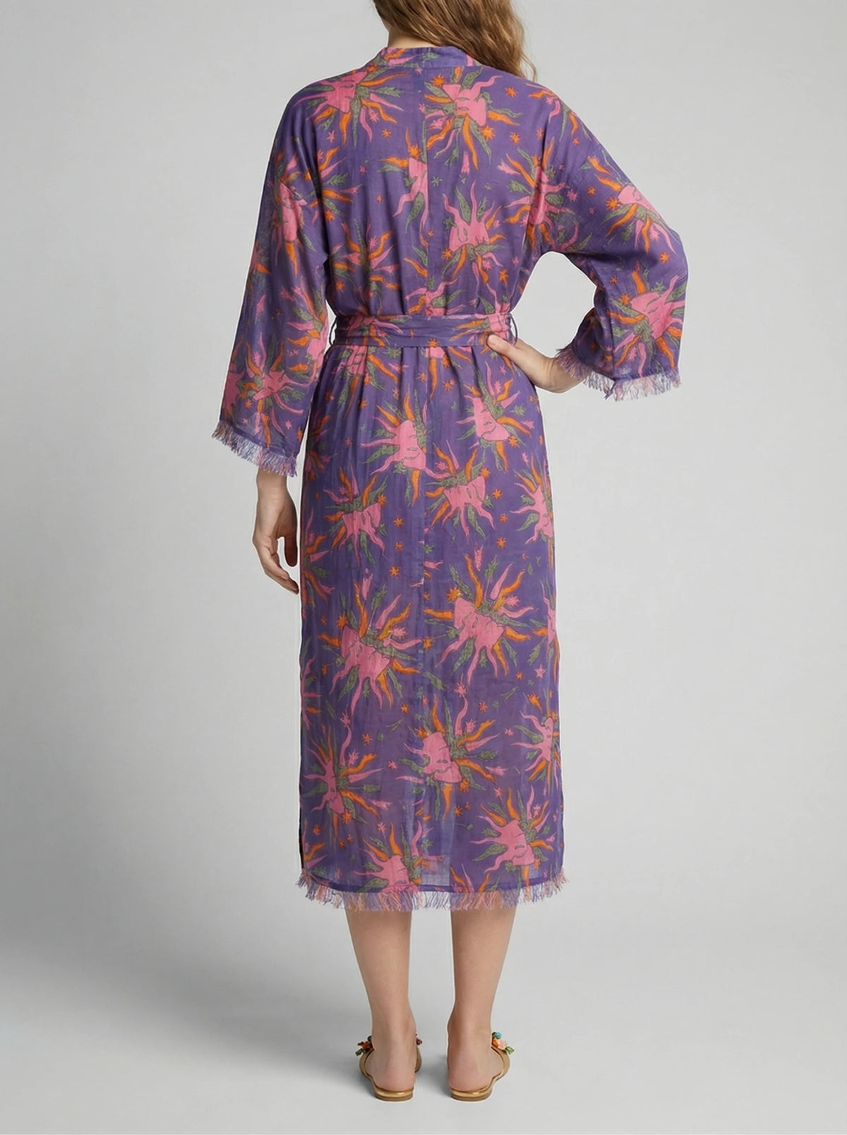 Kimono Blue Face Flower