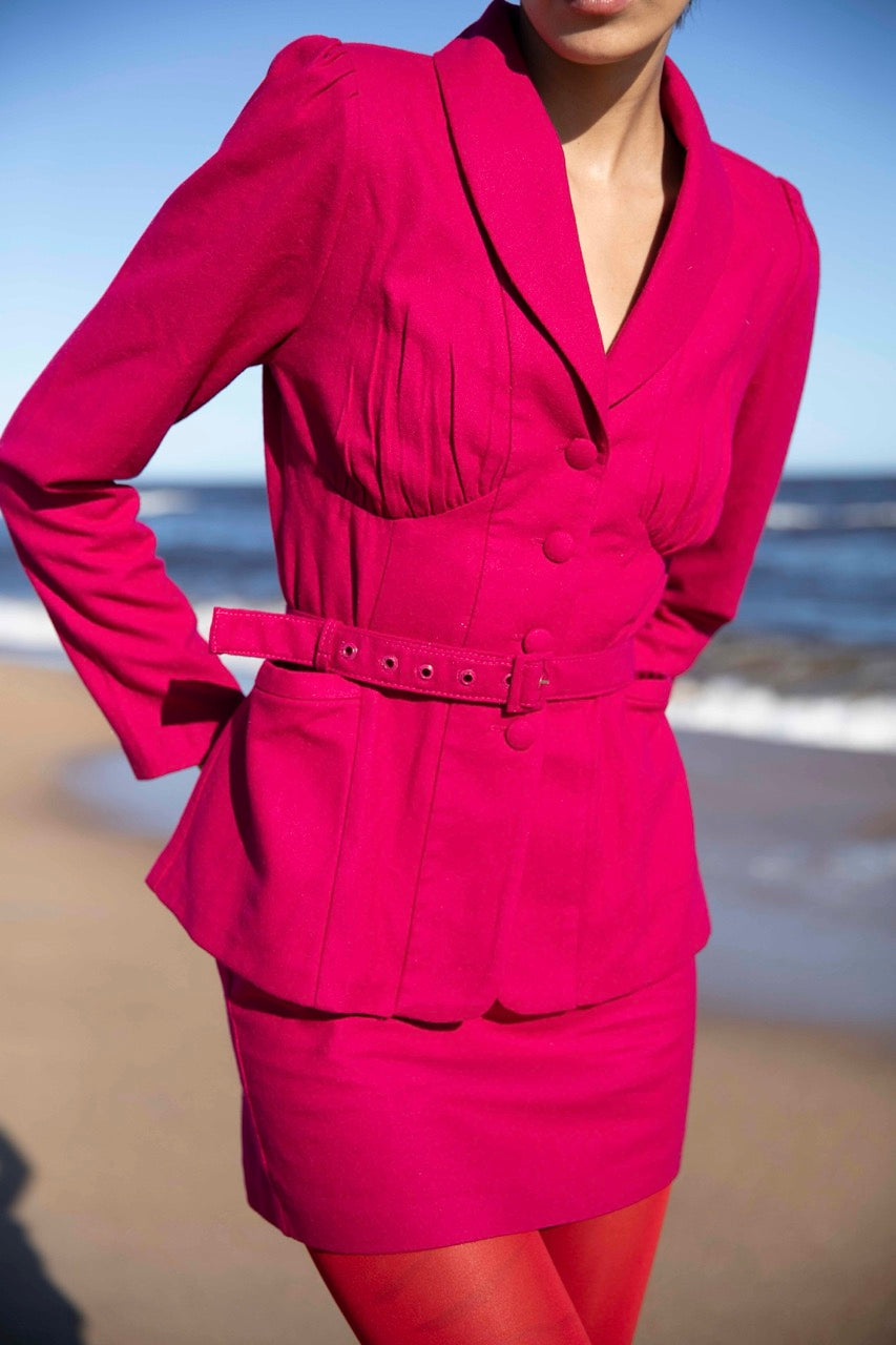 Beca Wool Jacket | Magenta