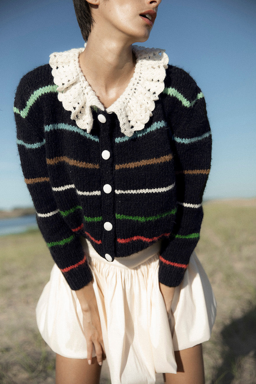 Edna Knitted Cardigan | Black