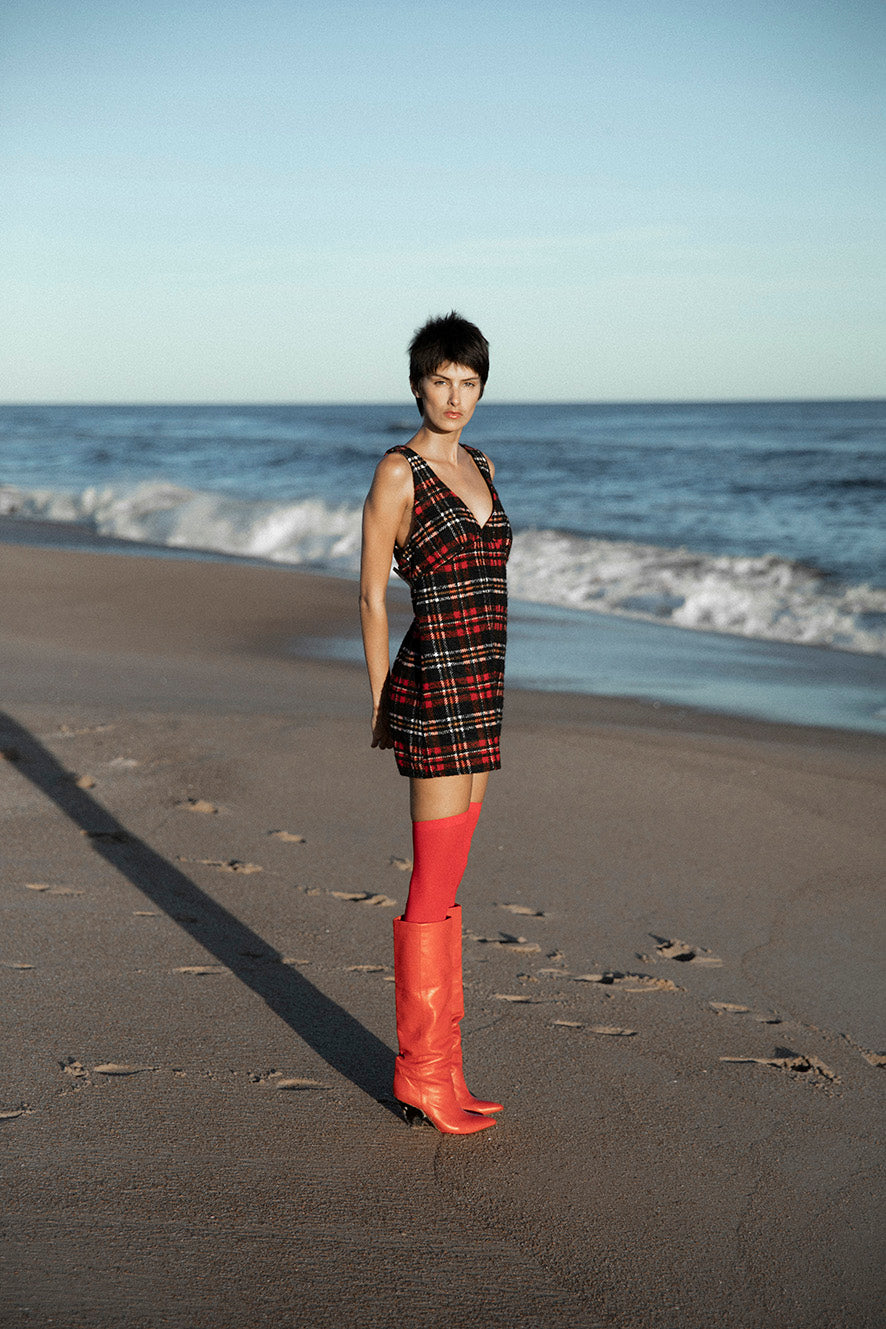 Marion Plaid Mini Dress | Red Plaid