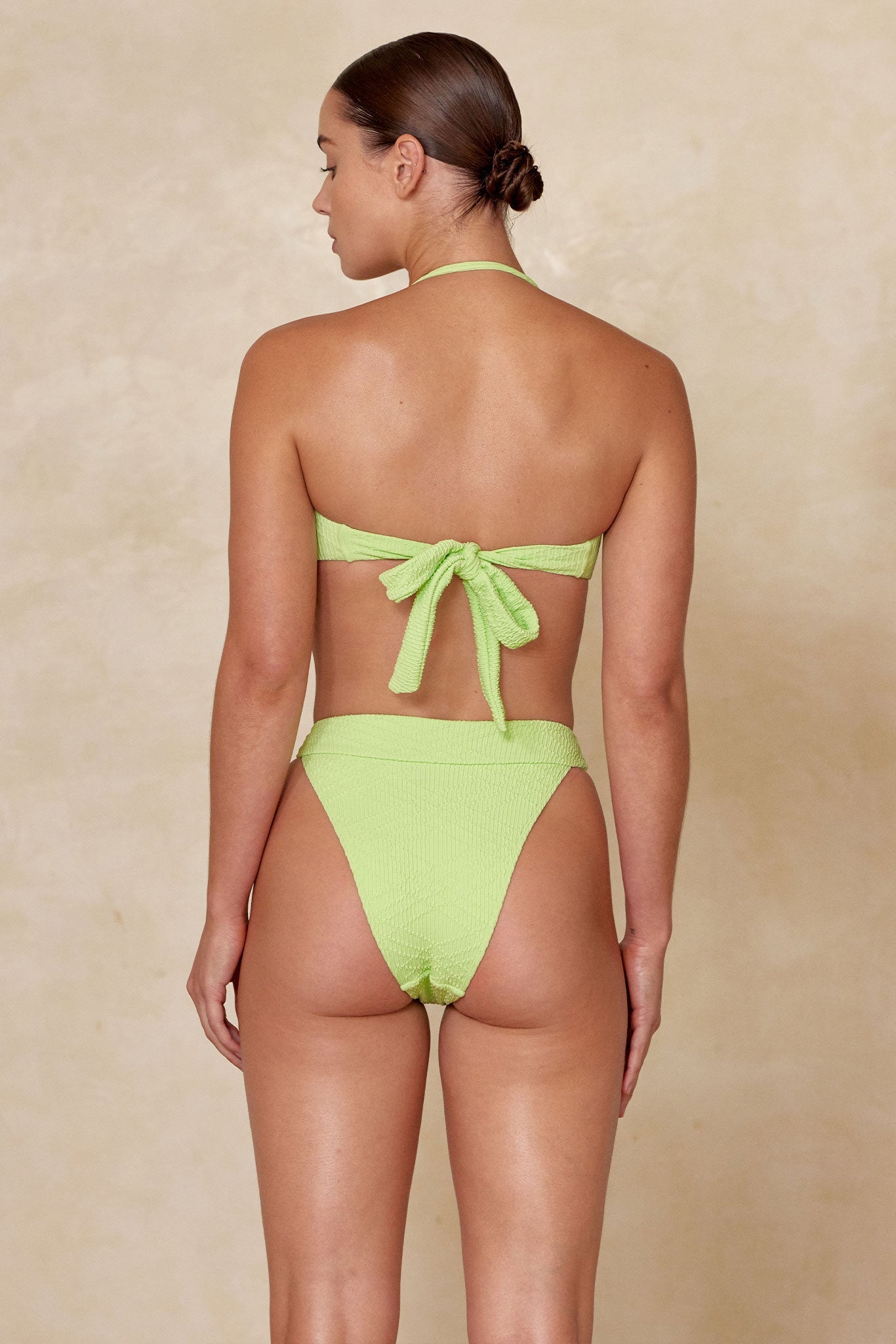 Monday Swim - Costa Rica Top - Honeydew Summer Plaid