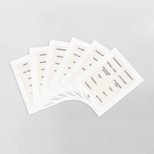 Closets & Mudroom Label Set | Bone