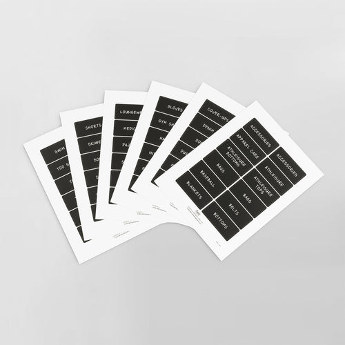 Closets & Mudroom Label Set | Matte Black