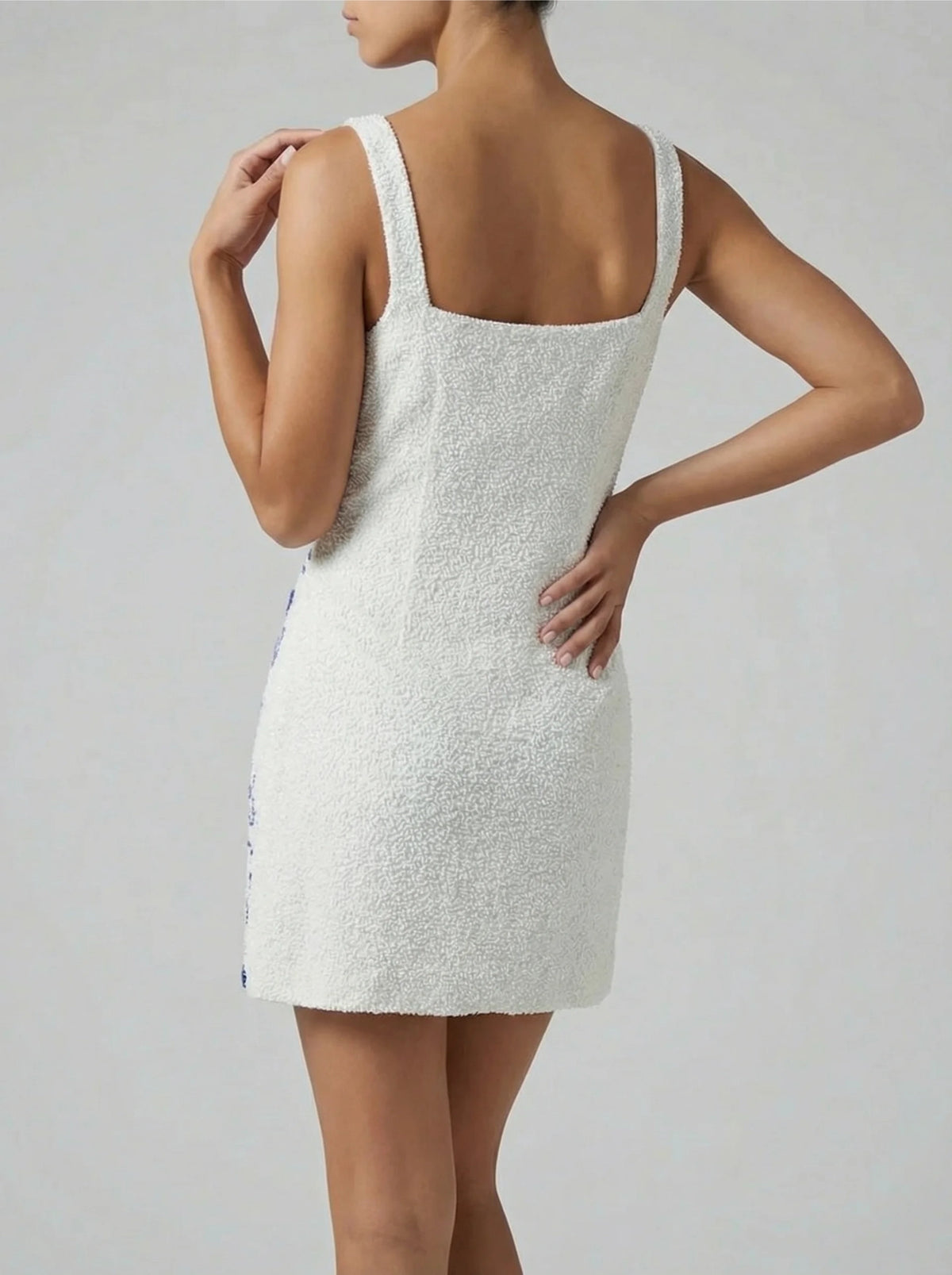 Arizona Beaded Mini Dress | White