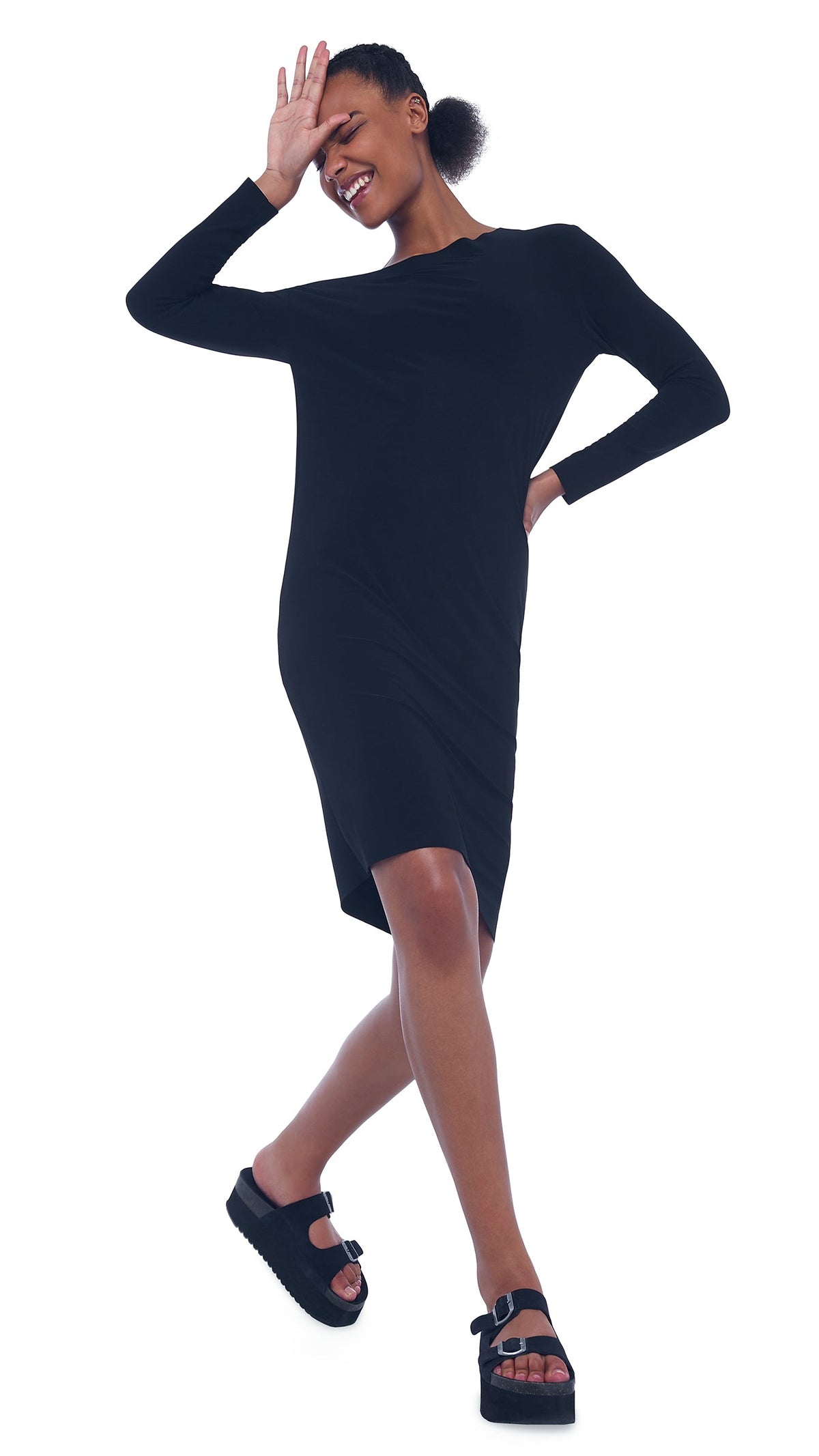 DROP SHOULDER DRESS