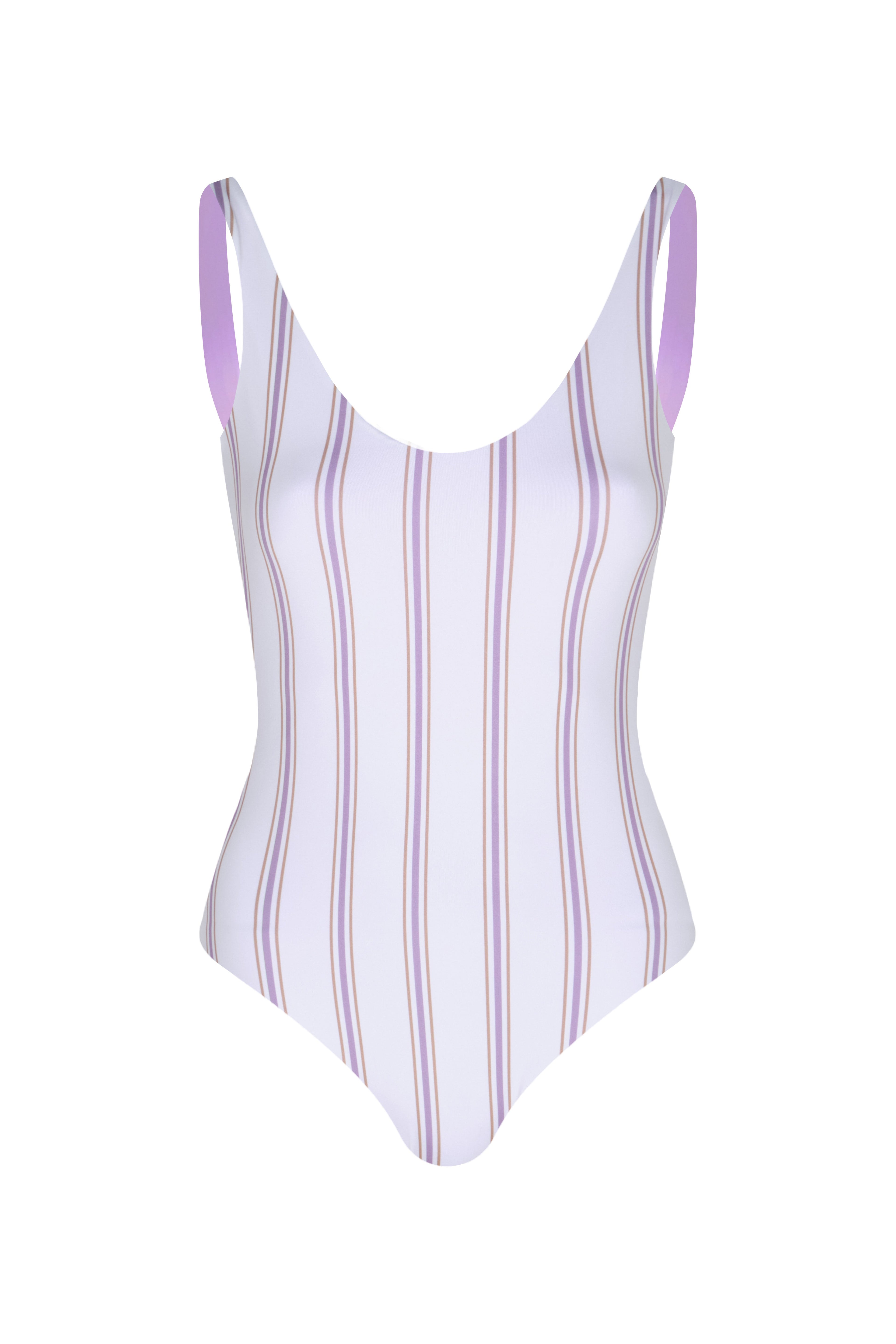 Olympic One Piece / Lilac Stripes