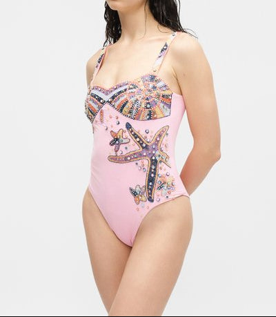 Selene Sea Shell Swimsuit Multi Color Pink