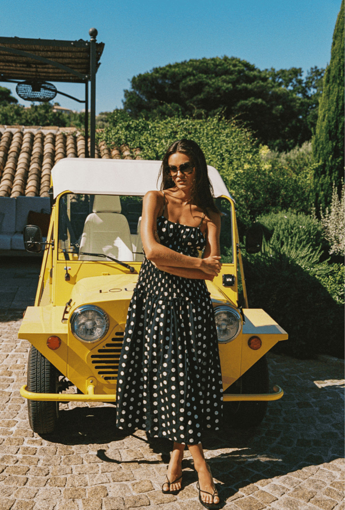 The Amelia Dress in Black & White Polka Dot