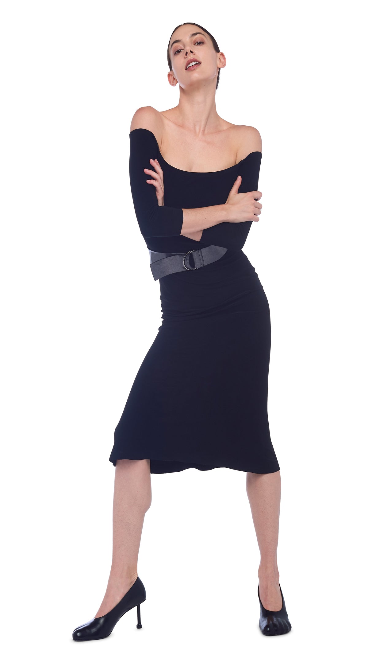 OFF SHOULDER FISHTAIL DRESS