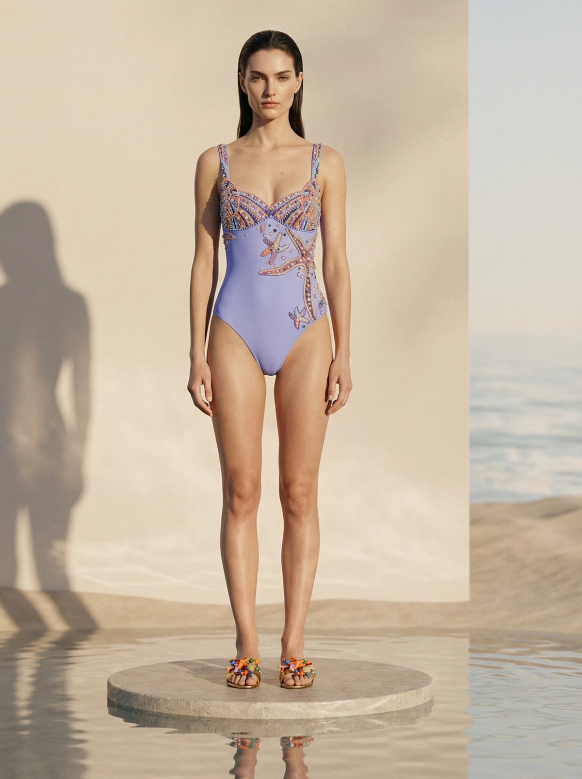 Selene Sea Shell Swimsuit | Purple