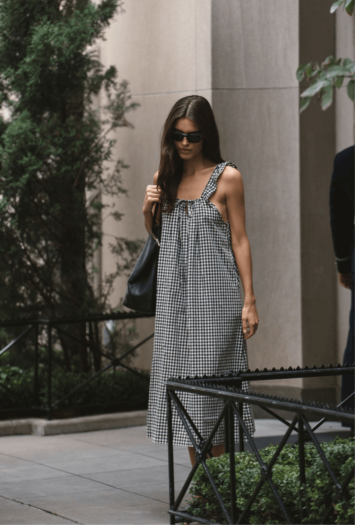 The Sienna Midi Dress in Tuxedo Plaid