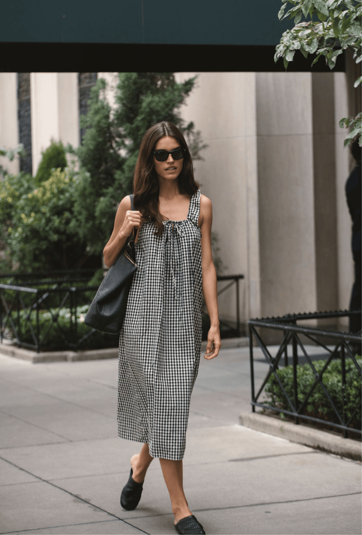 The Sienna Midi Dress in Tuxedo Plaid