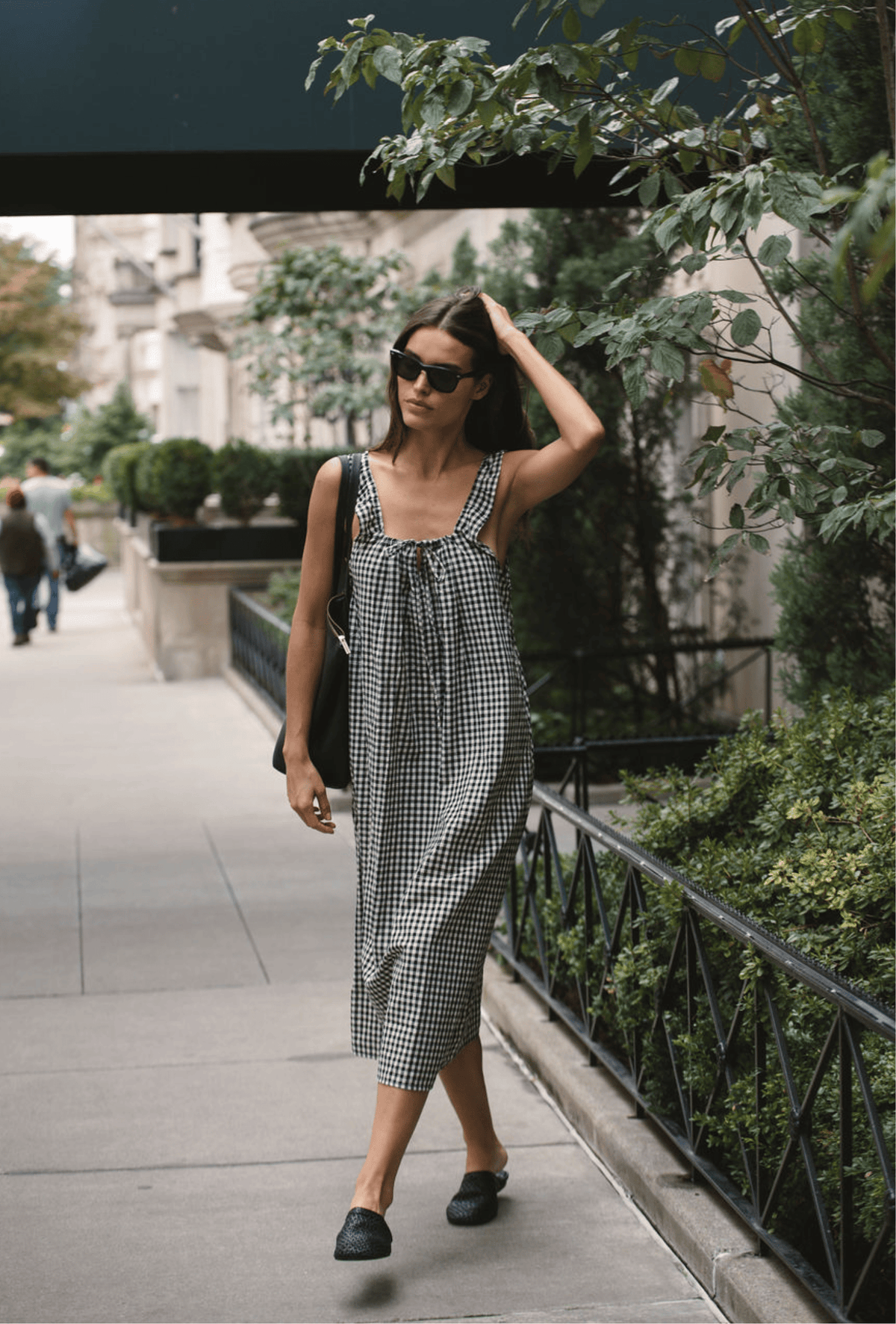 The Sienna Midi Dress in Tuxedo Plaid