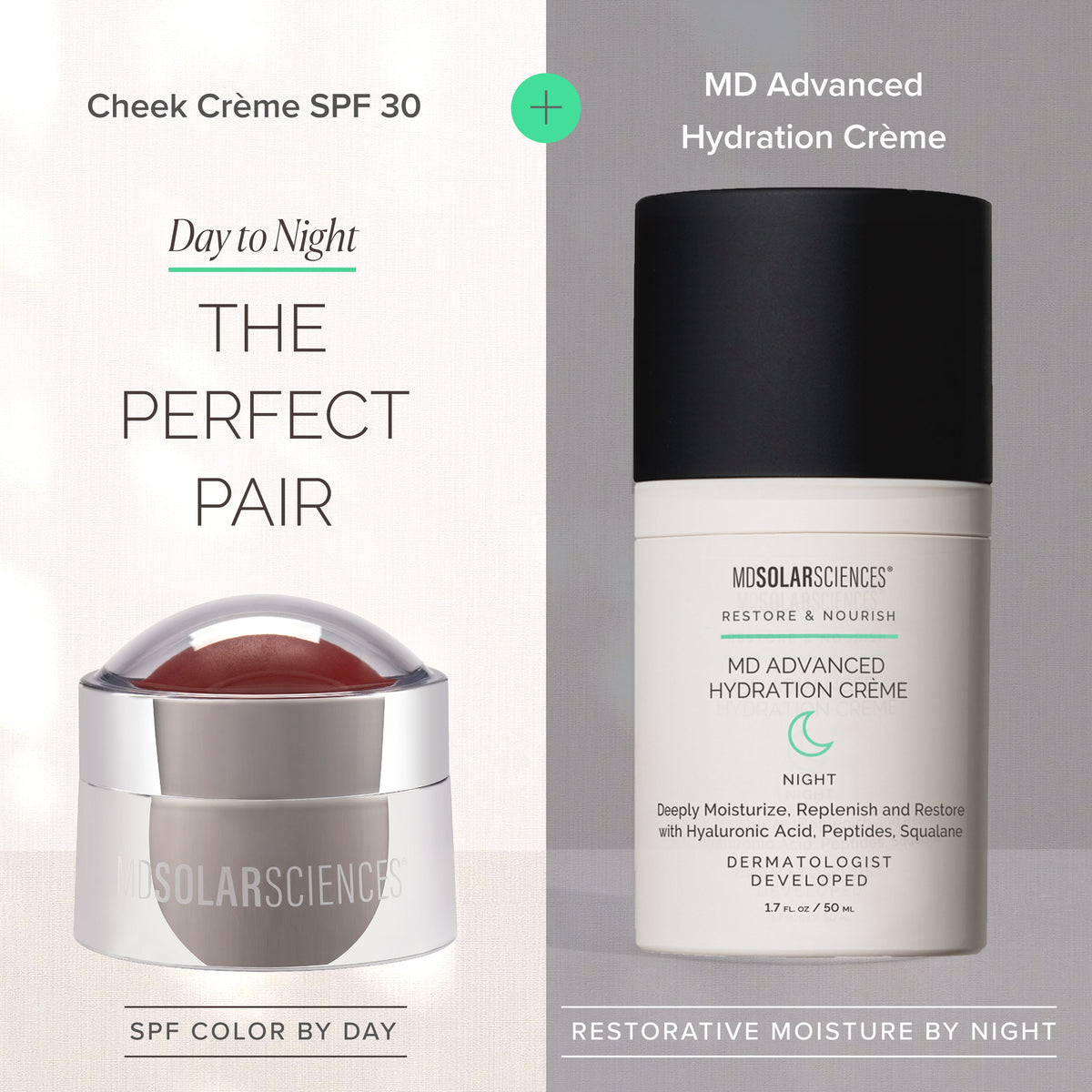 suggested routine for day time (cheek cr√®me) and night time (advanced hydration cr√®me)