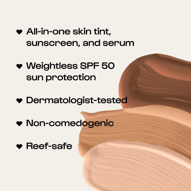 Sunsational Daily Skin Tint Broad Spectrum SPF 50 Tinted Mineral Sunscreen with Niacinamide - Gleam