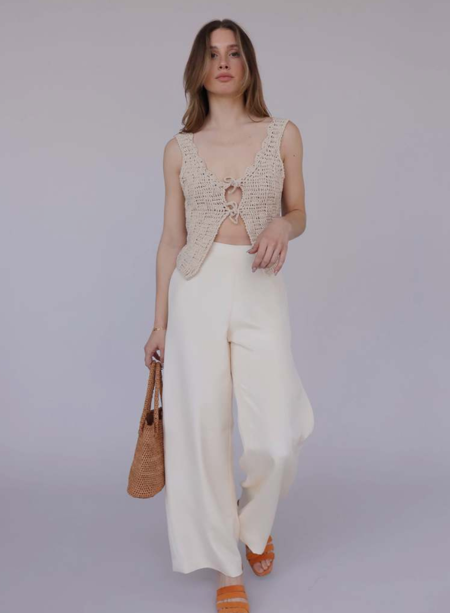 Angela Crochet Top | Ivory
