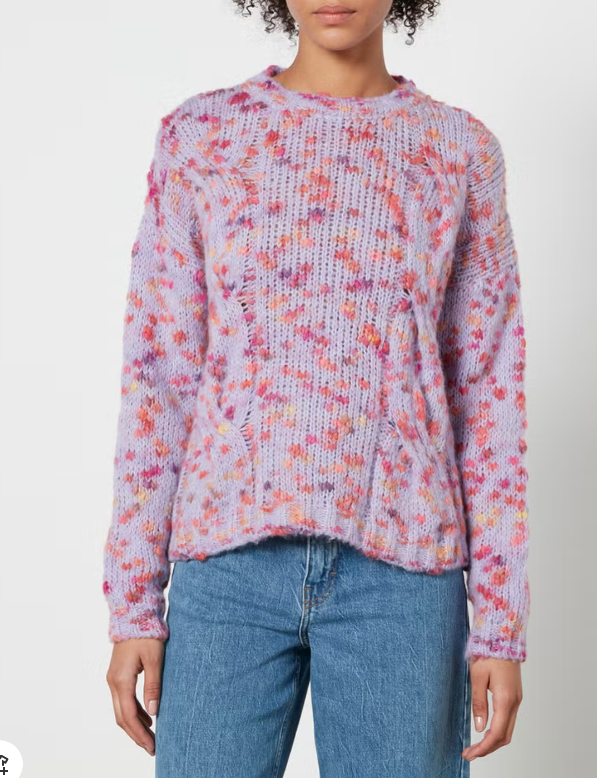 April Knitted Wool Blend Sweater | Lilac