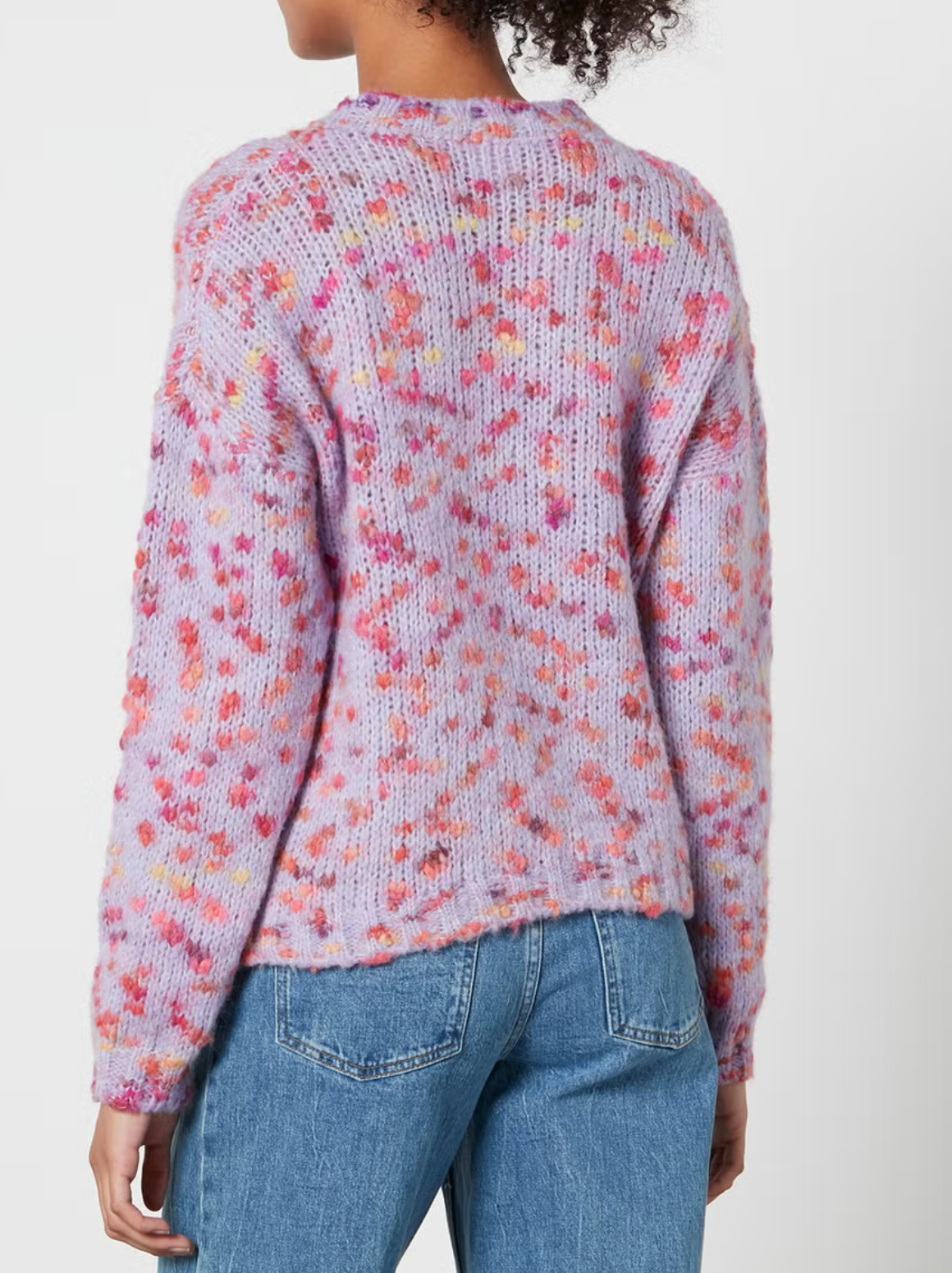 April Knitted Wool Blend Sweater | Lilac