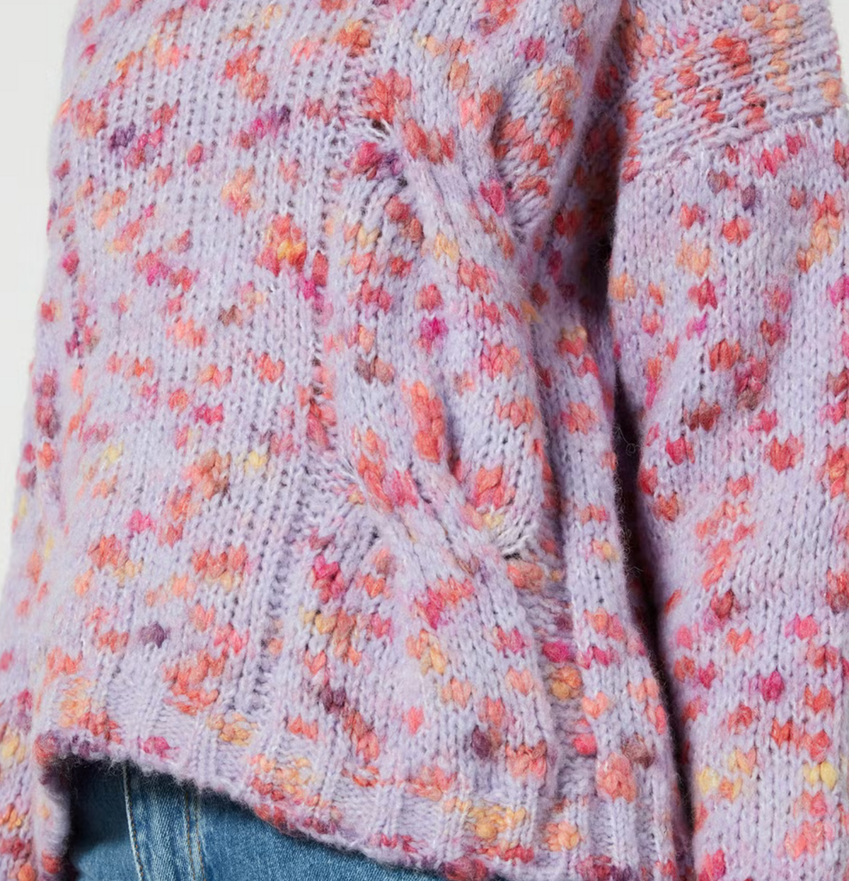 April Knitted Wool Blend Sweater | Lilac