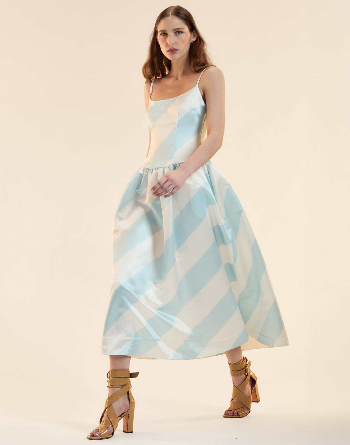 Cynthia Rowley Genevive Satin Midi Dress