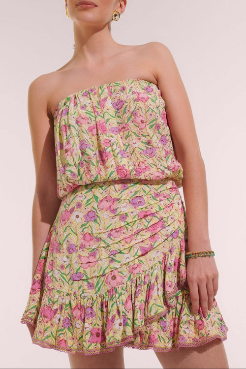 Bandeau Dress Ambra - Green Petunia - Poupette St Barth