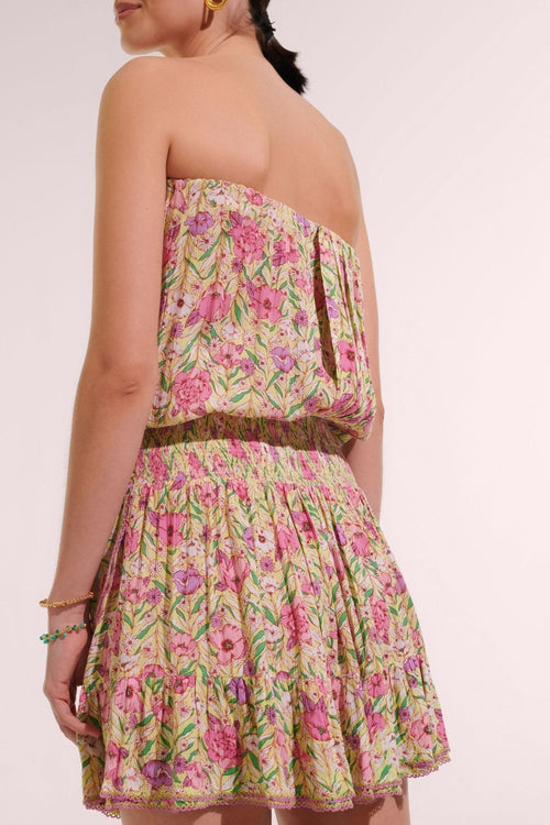 Bandeau Dress Ambra - Green Petunia - Poupette St Barth