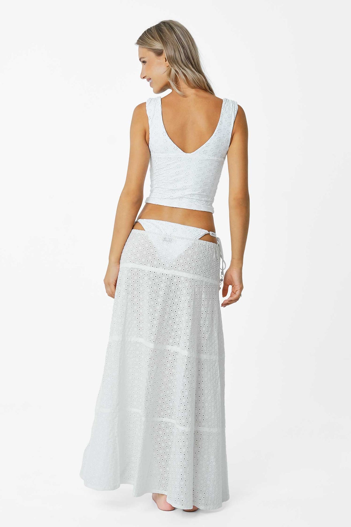 Donna Maxi Skirt / White Eyelet FINAL SALE