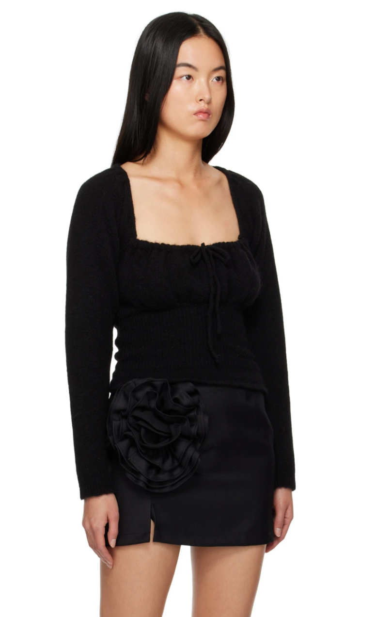 Bella Alpaca Blend Top | Black