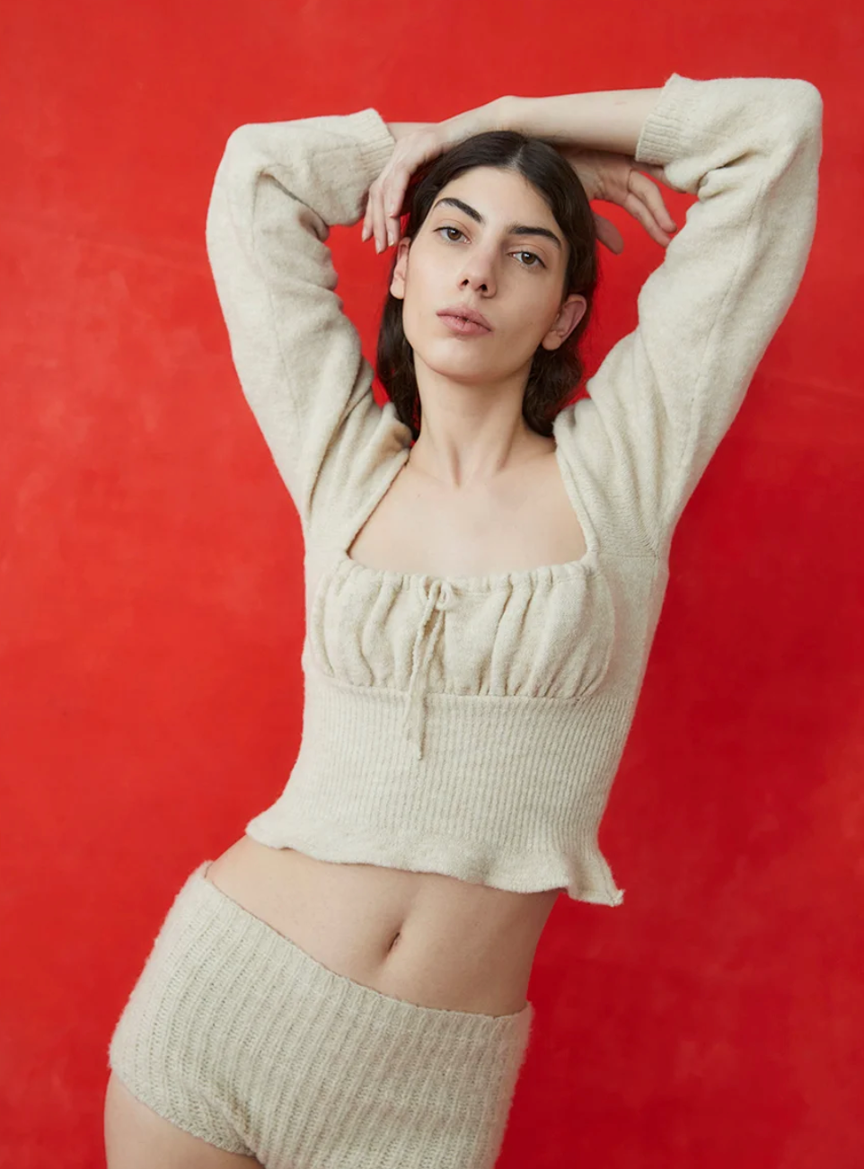 Bella Alpaca Blend Top | Cream