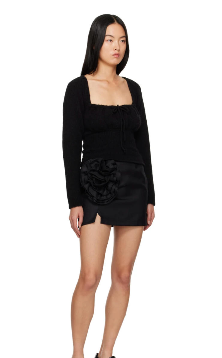 Bella Alpaca Blend Top | Black