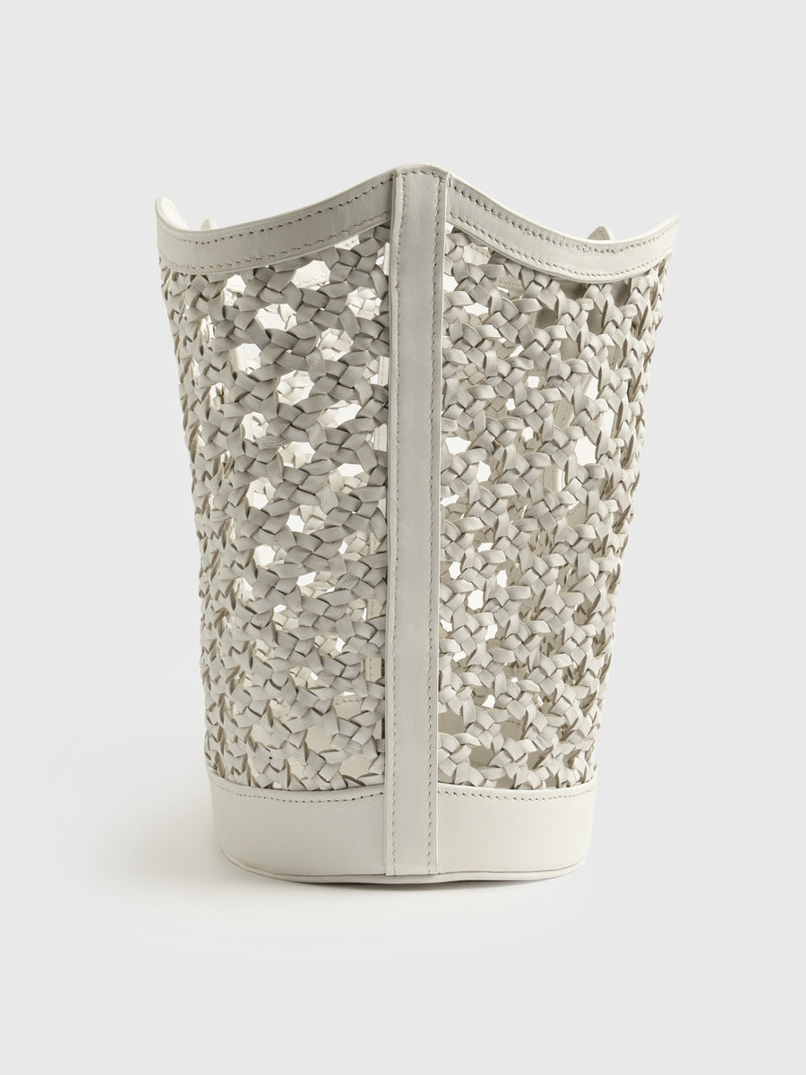 Moa Leather Tote | White