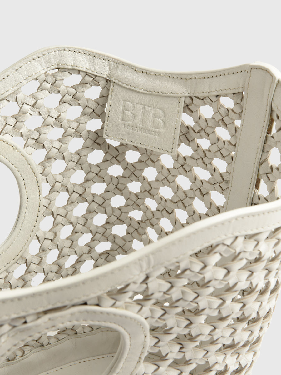 Moa Leather Tote | White