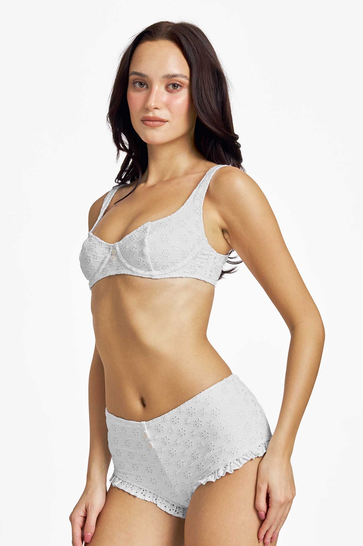 Elena Underwire Top / White Eyelet FINAL SALE