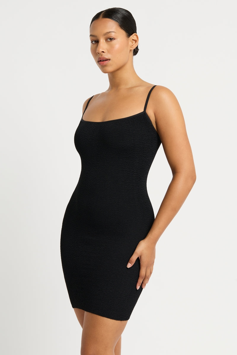 Black Recycled Paloma Mini Dress