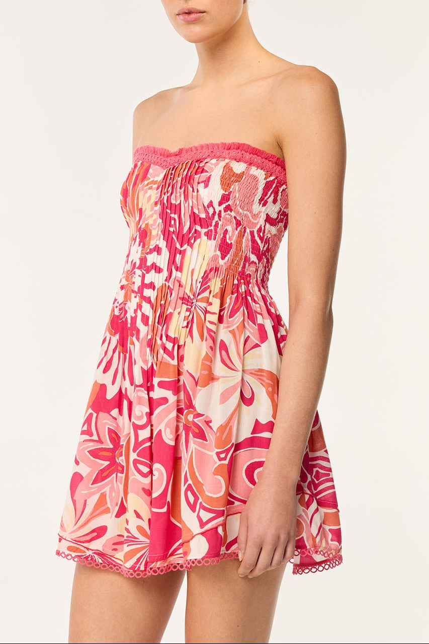 Bandeau Dress Claire - Pink Fantasia - Poupette St Barth