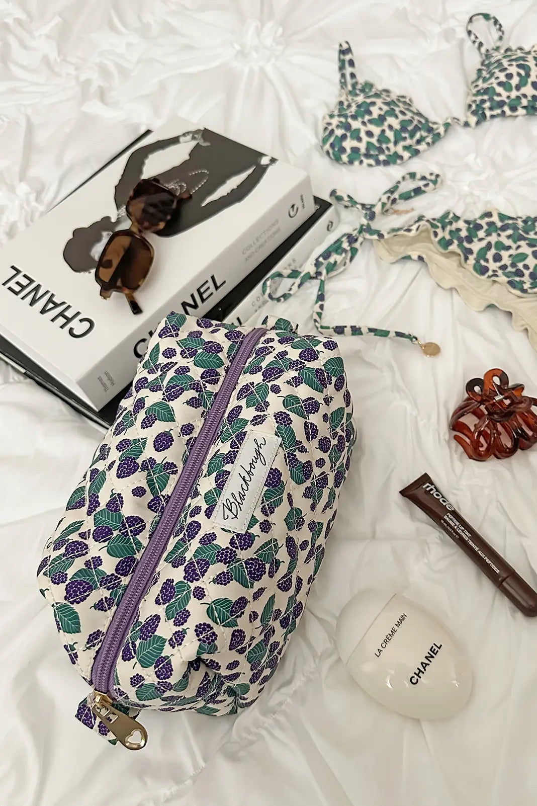 Quilted Pouch / Blackberry Bliss FINAL SALE