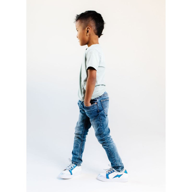 Bolt Sneaker in Electric Blue - Kids - Yosi Samra  - Kids' Sneakers
