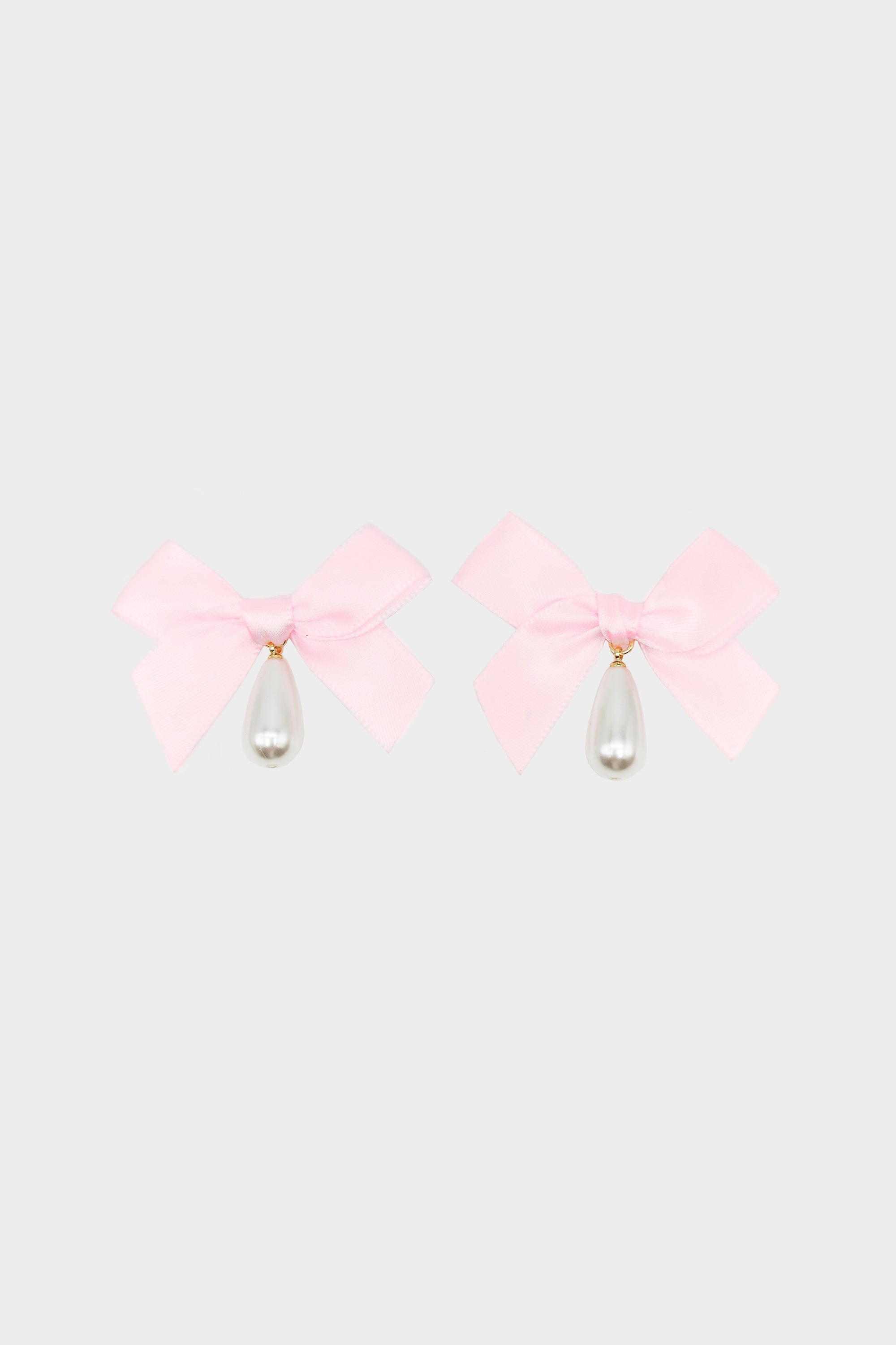 Ballet Bow Drop Pearl Earrings
