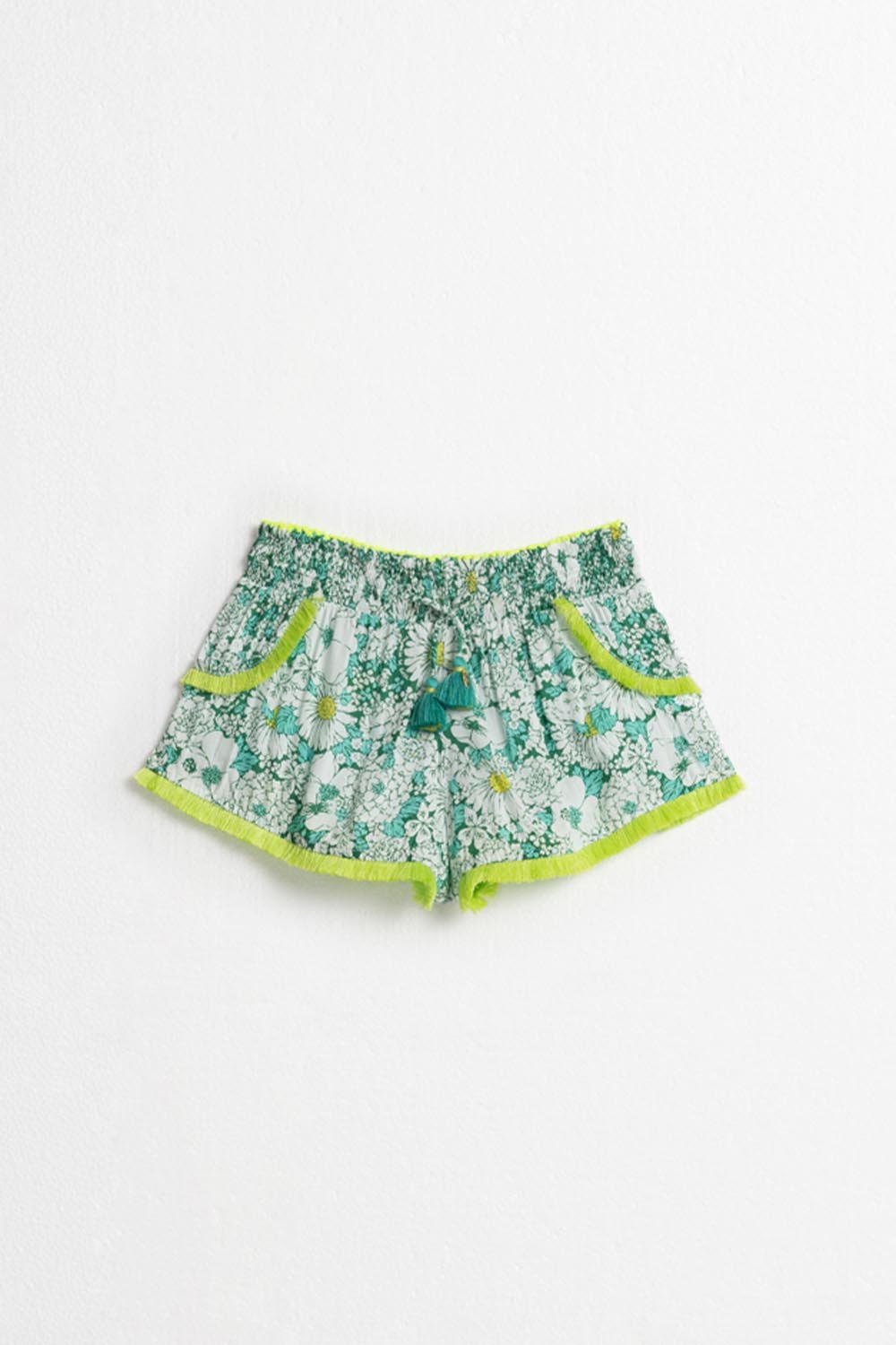Kids Boxer Lulu - Green Mid 70'S Garden - Poupette St Barth