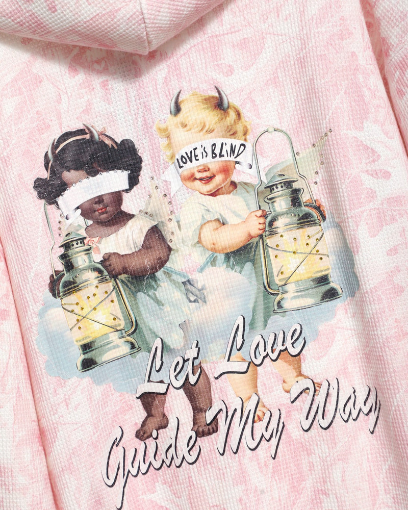 Boys Lie | Let Love Guide My Way Rhinestone Racer Hoodie