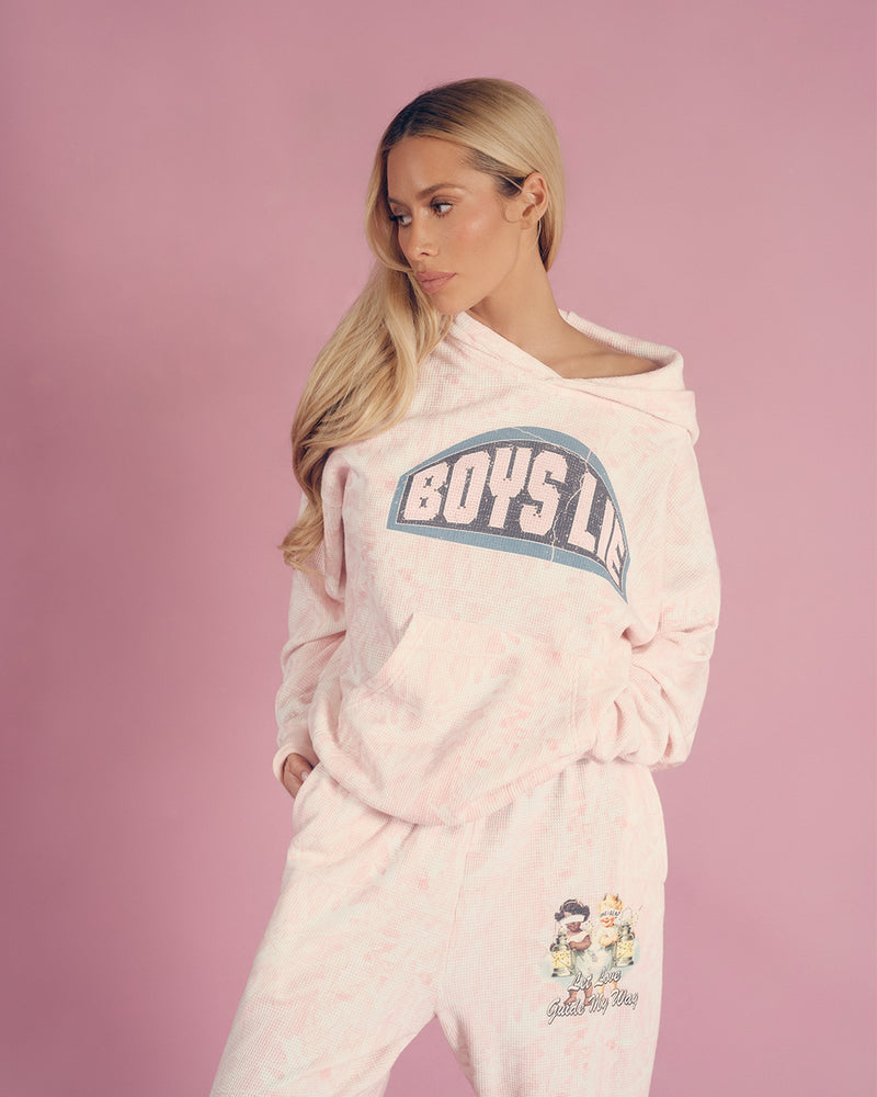 Boys Lie | Let Love Guide My Way Rhinestone Racer Hoodie