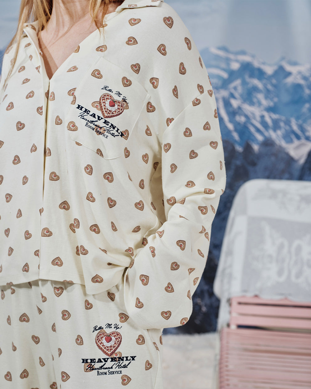 Heavenly Heartbreak Button-Down Pj Top