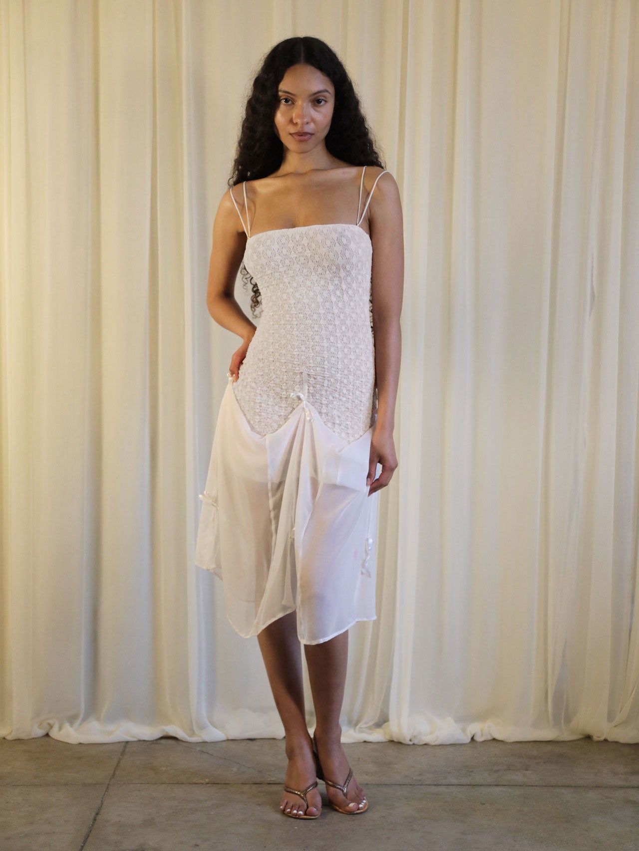 LACE METIS DRESS IN IVORY