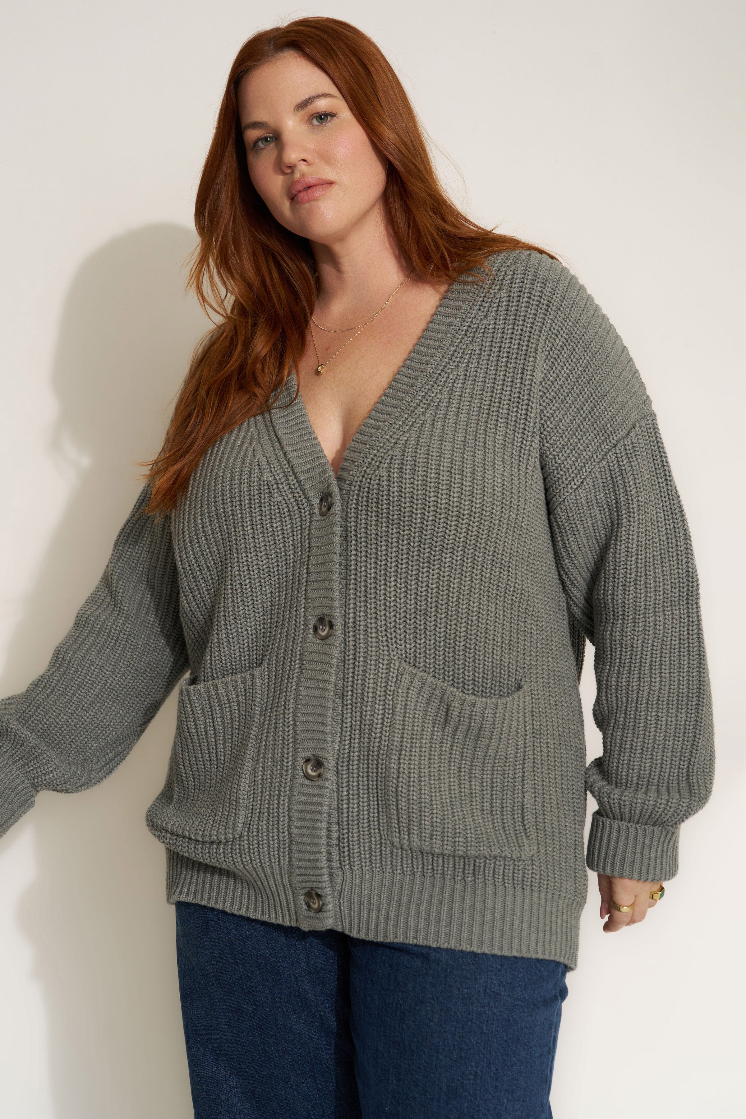 The Cardigan - Heather Grey