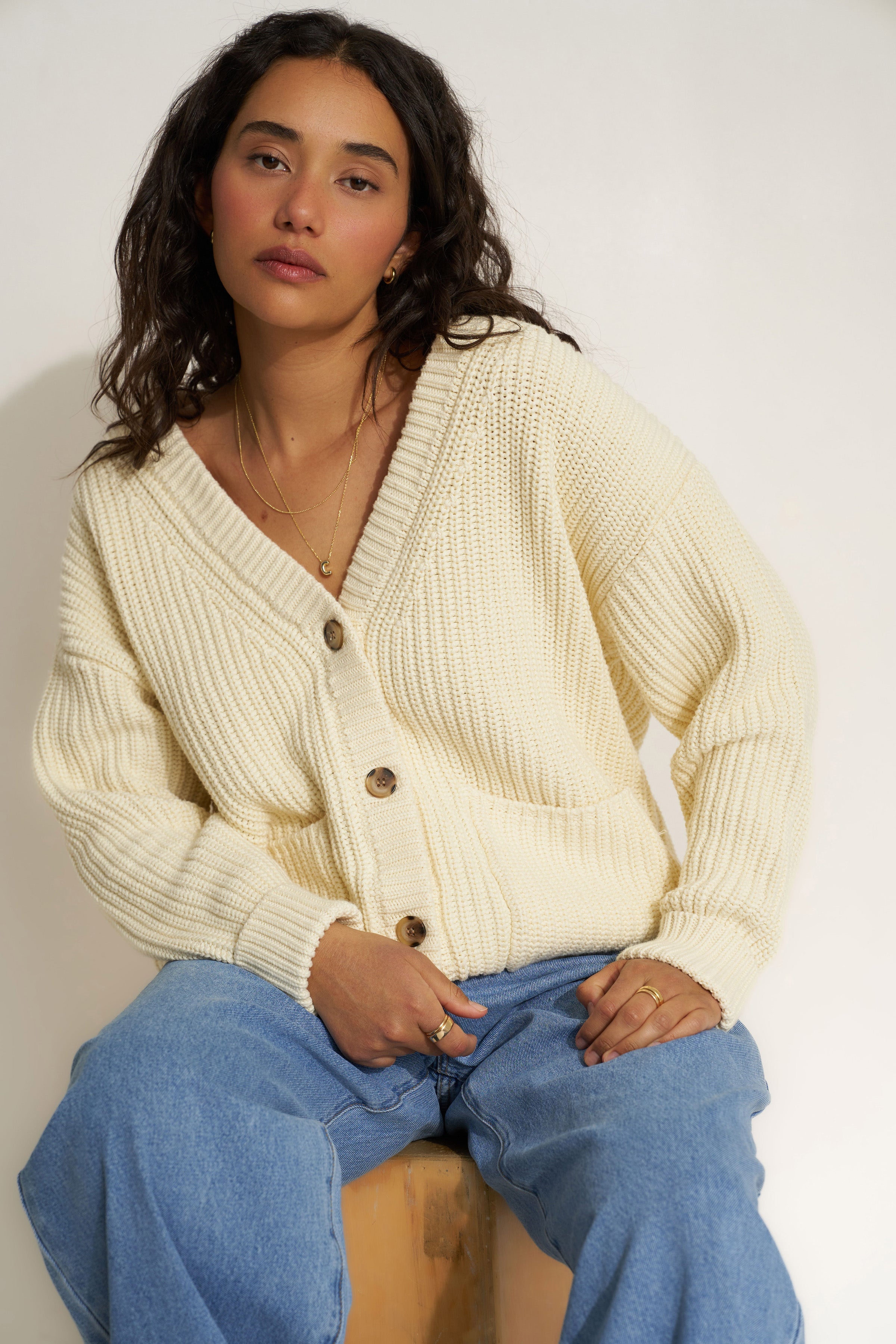 The Cardigan - Creme
