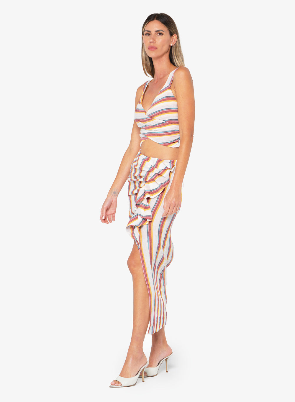 Issa Skirt (Ecru Striped)