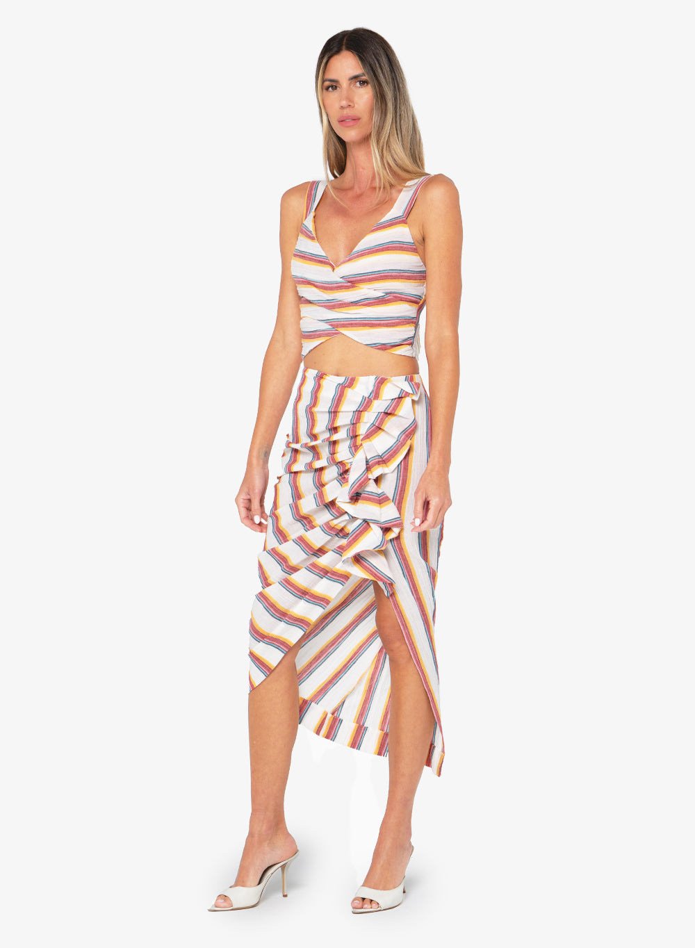 Issa Skirt (Ecru Striped)