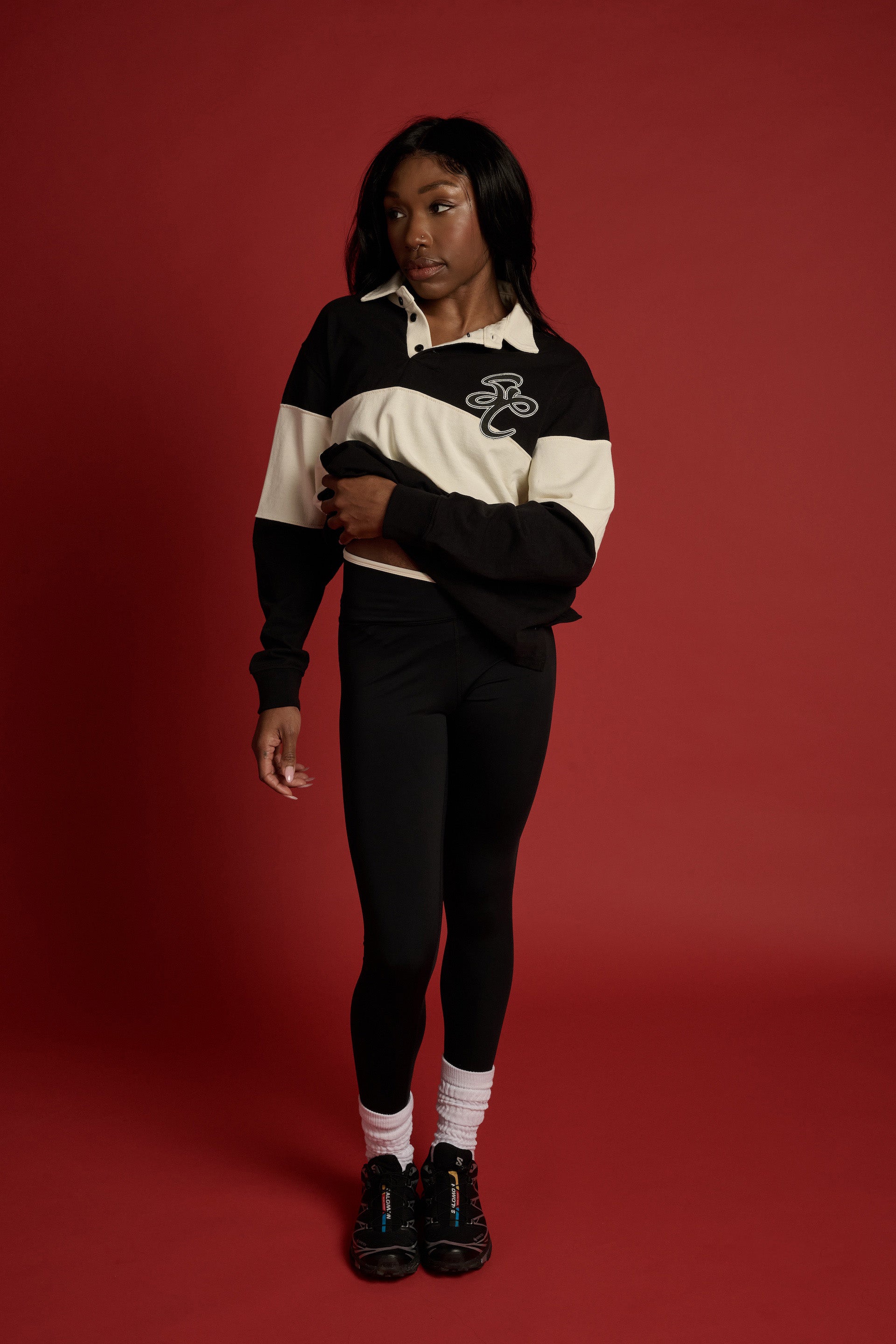 Charlie Long Sleeve Rugby Polo | Soul by SoulCycle