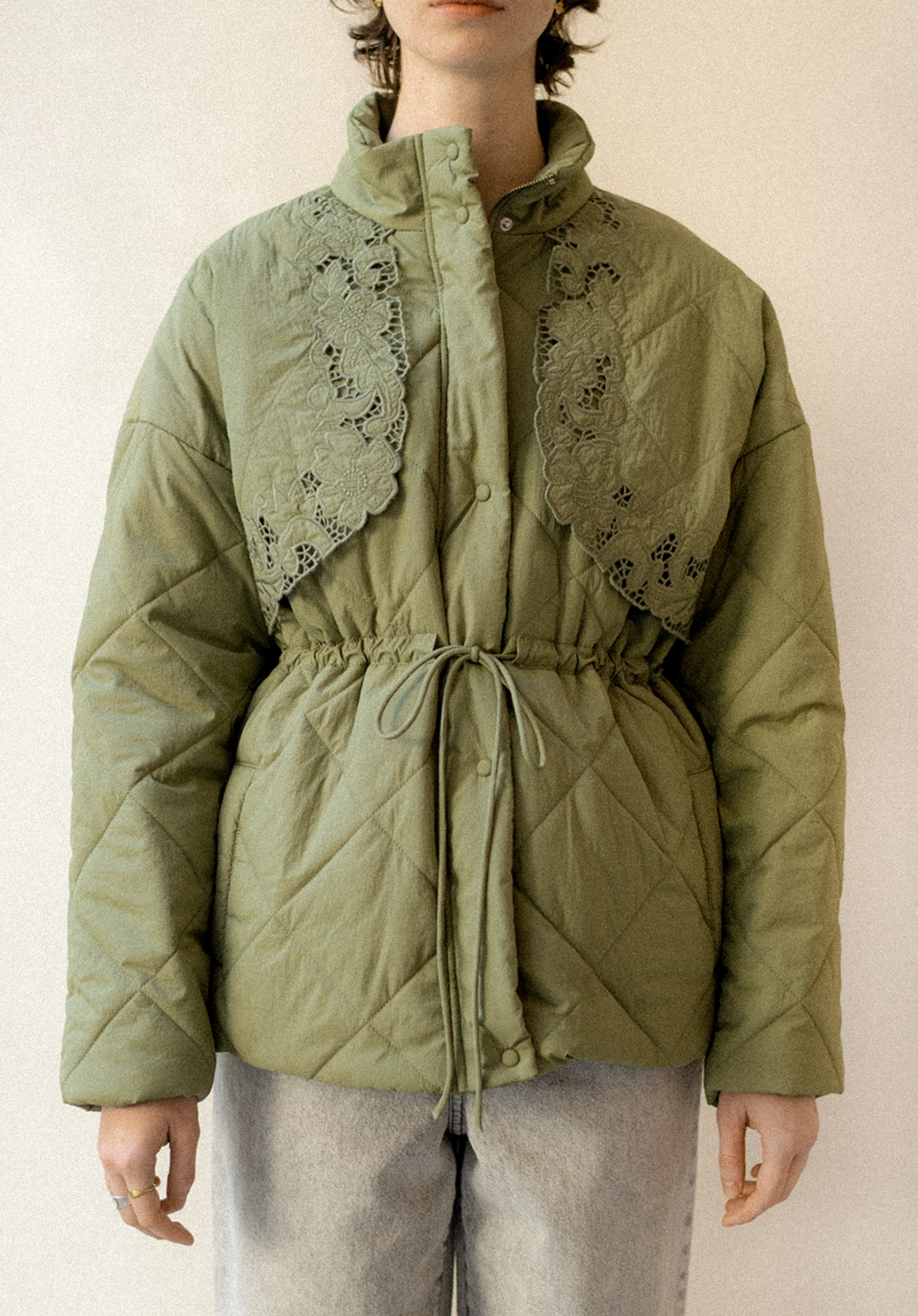 Amera Puffer Jacket | Military Green