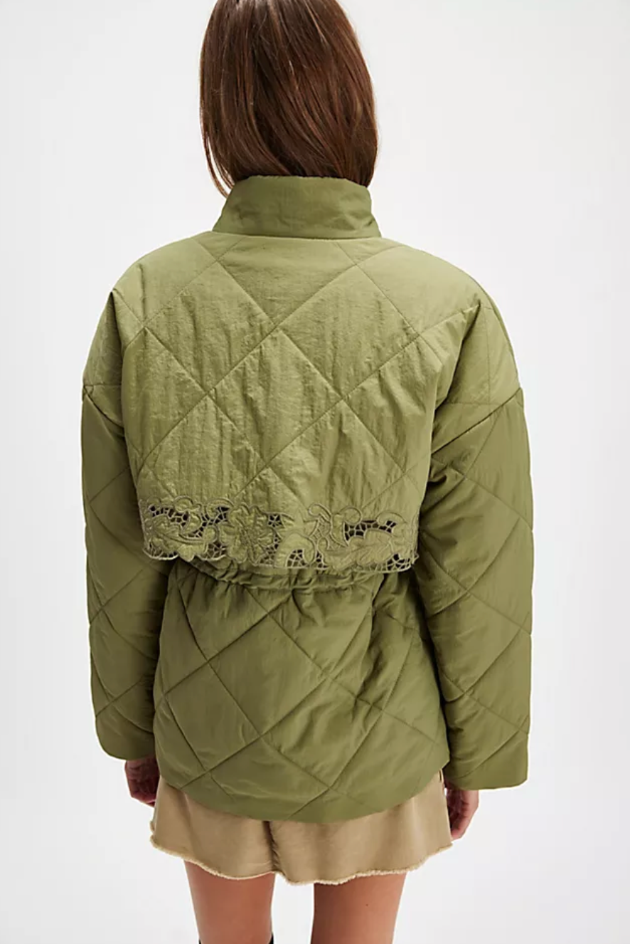 Amera Puffer Jacket | Military Green